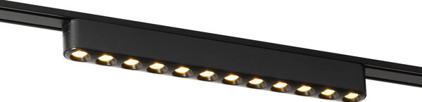 Moderní černé stropní svítidlo pro kolejnicový systém jednofázové 12W 3000K - Magnetic Puntua