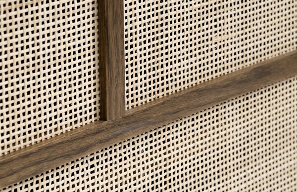 Unique Furniture Tmavě hnědá dubová komoda Barrali 180 x 45 cm