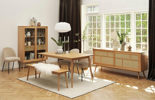 Unique Furniture Tmavě hnědá dubová komoda Barrali 180 x 45 cm