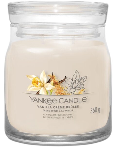 Střední vonná svíčka Yankee Candle Crème Brûlée Signature