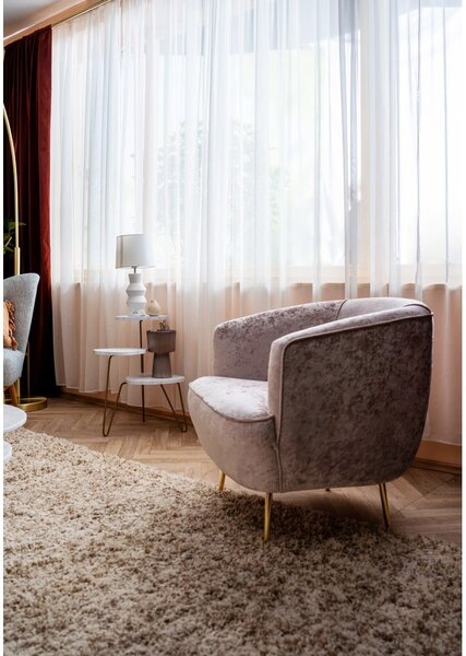 Krémový koberec Think Rugs Vista Cream, 60x220 cm