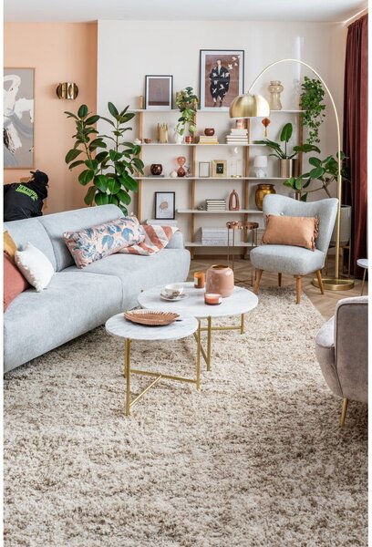 Krémový koberec Think Rugs Vista Cream, 60x220 cm