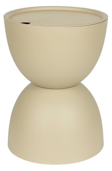 -25 % Dny MOMENTI– White Label Béžový plastový zahradní stolek MARA 34 cm