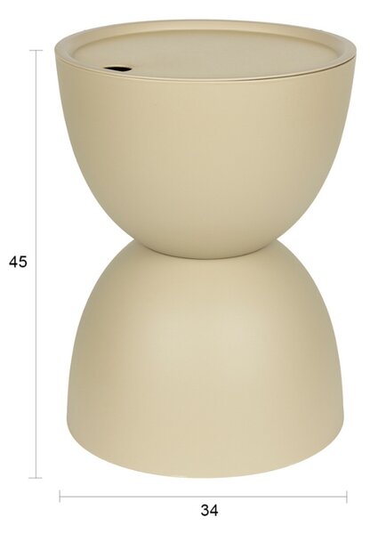 -25 % Dny MOMENTI– White Label Béžový plastový zahradní stolek MARA 34 cm