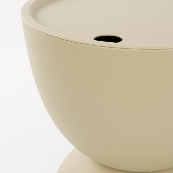 -25 % Dny MOMENTI– White Label Béžový plastový zahradní stolek MARA 34 cm