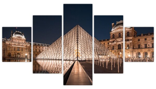 Obraz - Louvre v noci (125x70 cm)