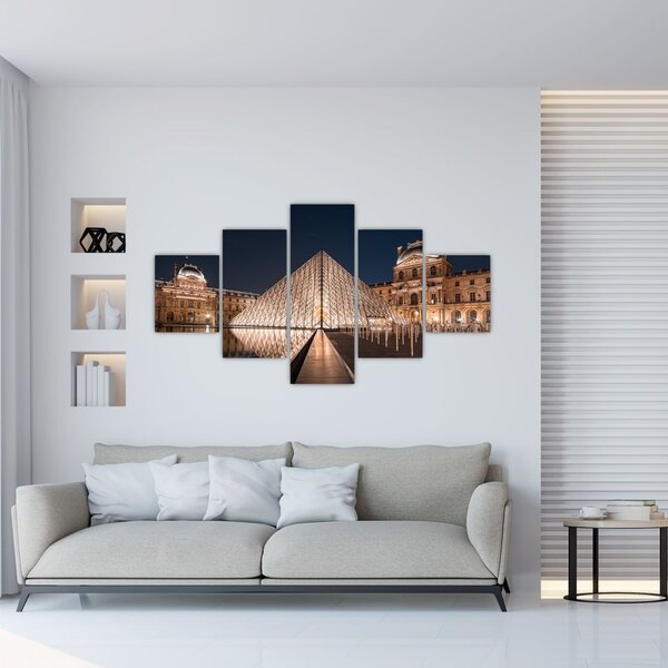Obraz - Louvre v noci (125x70 cm)