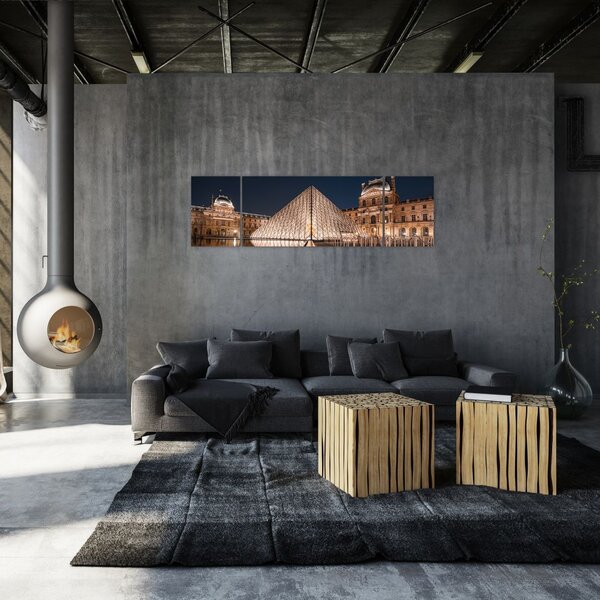 Obraz - Louvre v noci (170x50 cm)