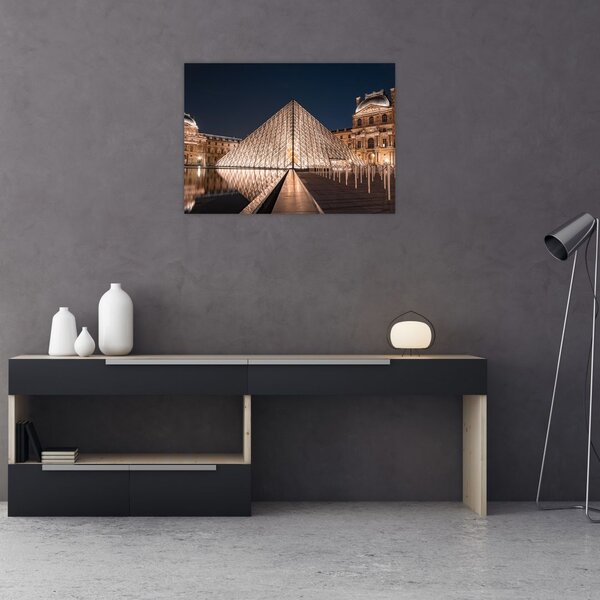 Obraz - Louvre v noci (70x50 cm)