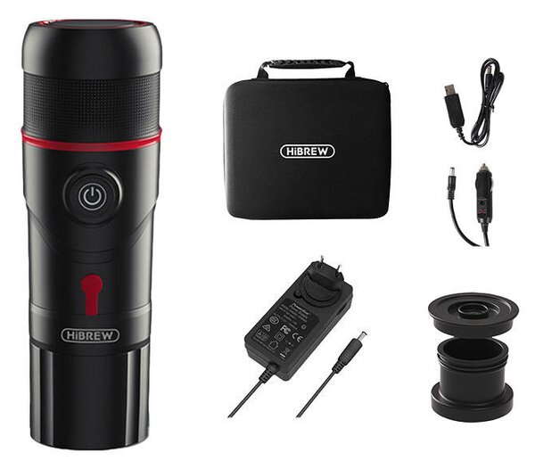 HiBREW H4-premium přenosný kávovar 3 v 1 s pouzdrem 80W