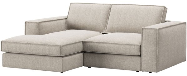 Pískově hnědá čalouněná rohová pohovka MICADONI Pola 226 cm, levá