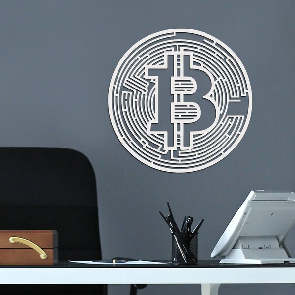 DUBLEZ | Dřevěný obraz - Bitcoin | Obraz