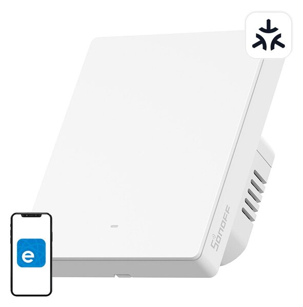 Inteligentní nástěnný vypínač Matter SONOFF M5-1C-80W (1 kanál, pro rámeček)