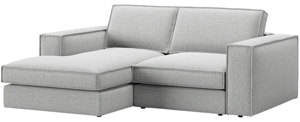 Světle šedá čalouněná rohová pohovka MICADONI Pola 226 cm, levá