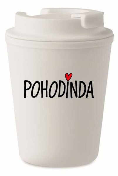 POHODINDA - bílý termohrnek 300 ml