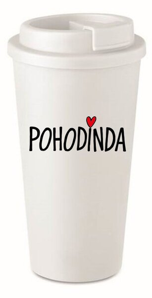 POHODINDA - bílý termohrnek 475 ml