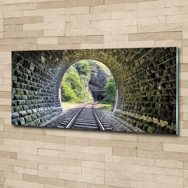 Moderní skleněný obraz z fotografie Železniční tunel osh-89174539