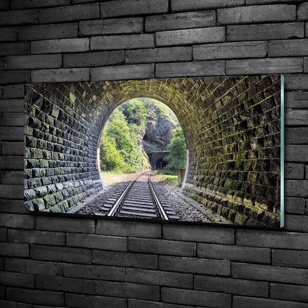 Moderní skleněný obraz z fotografie Železniční tunel osh-89174539