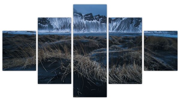Obraz výhledu na Islandské vrcholky (125x70 cm)