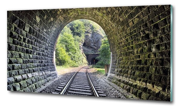Moderní skleněný obraz z fotografie Železniční tunel osh-89174539