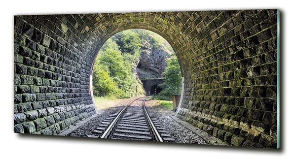 Moderní skleněný obraz z fotografie Železniční tunel osh-89174539