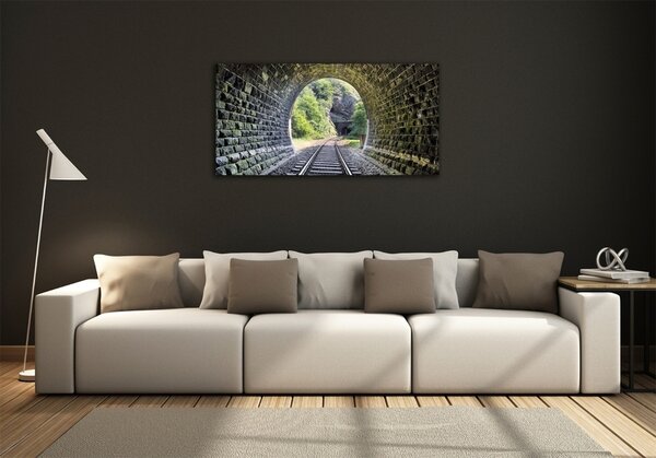 Moderní skleněný obraz z fotografie Železniční tunel osh-89174539