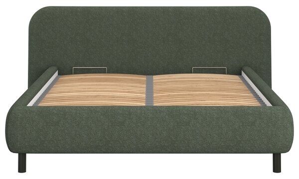 -25 % Dny MOMENTI– noo.ma Zelená bouclé dvoulůžková postel Mumo 160 x 200 cm