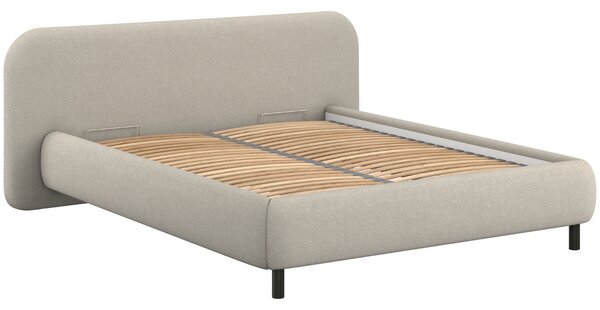 -25 % Dny MOMENTI– noo.ma Béžová bouclé dvoulůžková postel Mumo 160 x 200 cm