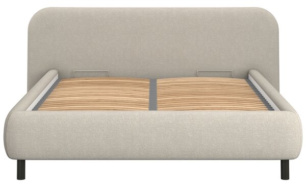 -25 % Dny MOMENTI– noo.ma Béžová bouclé dvoulůžková postel Mumo 160 x 200 cm