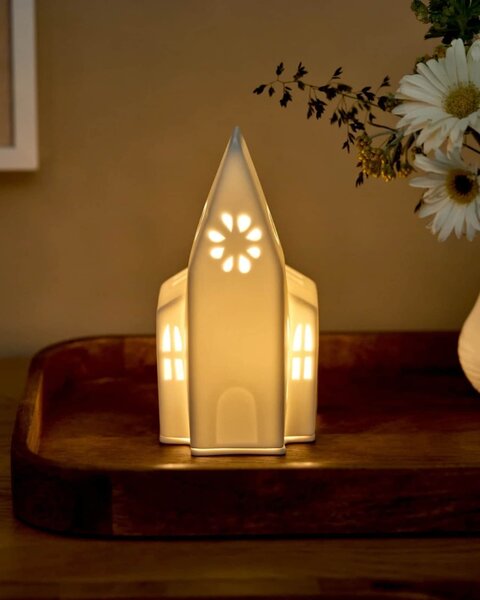 Porcelánový svícen Church 18 cm