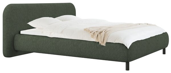 -25 % Dny MOMENTI– noo.ma Zelená bouclé dvoulůžková postel Mumo 160 x 200 cm