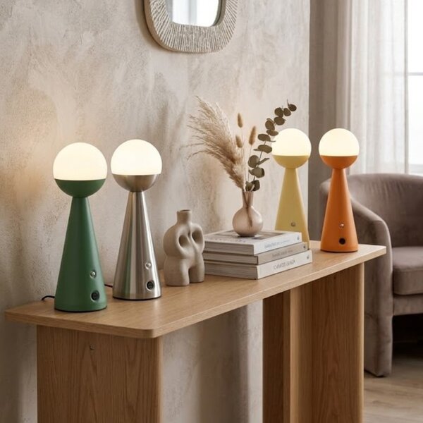 Zuiver Zelená kovová dobíjecí stolní LED lampa BELLO