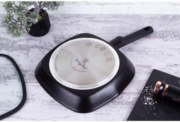 Pánev grilovací s titanovým povrchem a poklicí 28 cm Monaco Collection