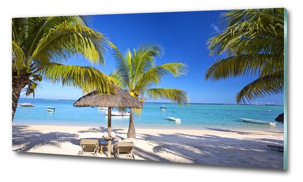 Foto-obrah sklo tvrzené Pláž Mauritius osh-89713117