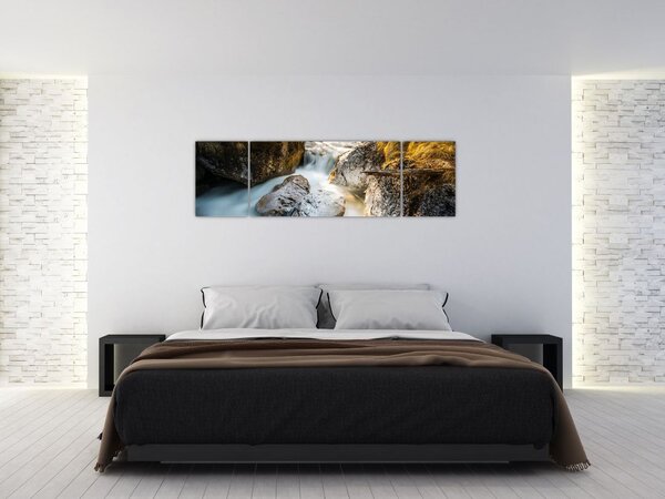 Obraz - Lesní potok (170x50 cm)