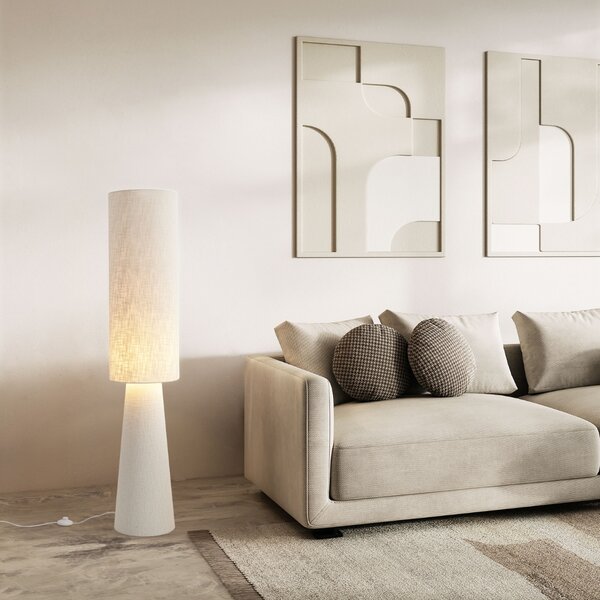 -25 % Dny MOMENTI– Nova Luce Bílá stojací lampa Nebia 143 cm