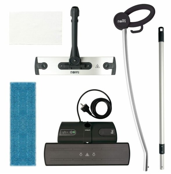 Bezdrátový parní mop Polti MOPPY BLACK, černá