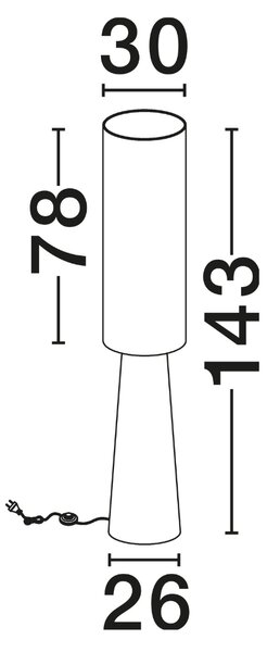 -25 % Dny MOMENTI– Nova Luce Bílá stojací lampa Nebia 143 cm