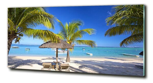Foto-obrah sklo tvrzené Pláž Mauritius osh-89713117