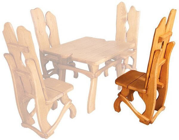 Drewmax MO240 židle - Zahradní židle ze smrkového dřeva, lakovaná 44x52x122cm - Dub lak