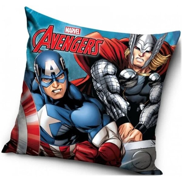 Polštář Avengers - motiv Kapitán Amerika a Thor - 40 x 40 cm