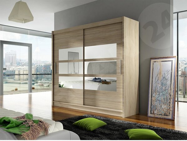 Skříň London III 180, Barva: černá 5902928050615