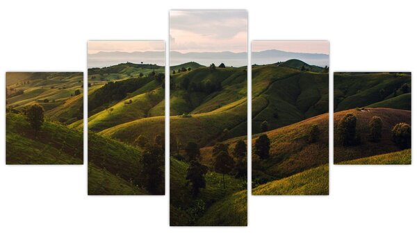Obraz - Výhled na thajské kopečky (125x70 cm)