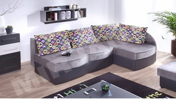 Rohová sedací souprava Dido, Potah: ekokůže Soft 20 + Alcala 22 + Amber 070, Strana: pravá 5902928067064