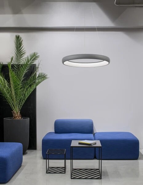 LED lustr Albi 61 světlá šedá