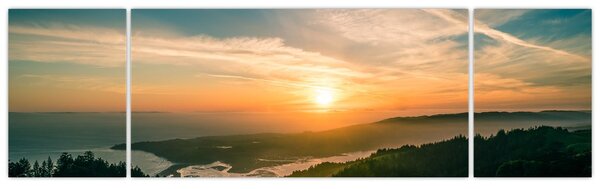 Obraz východu slunce nad mořem (170x50 cm)