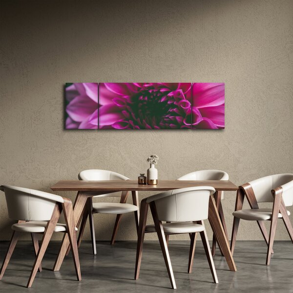 Obraz růžového květu (170x50 cm)