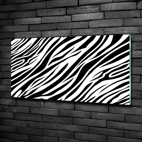 Foto obraz sklo tvrzené Zebra pozadí osh-89914611
