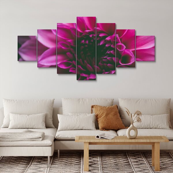 Obraz růžového květu (210x100 cm)