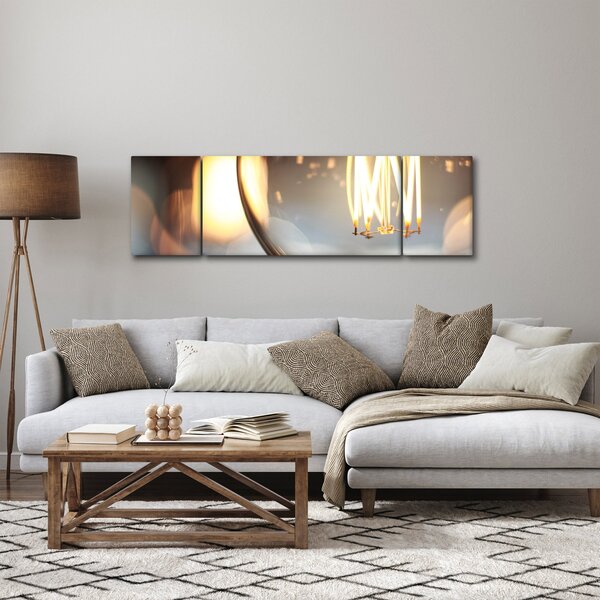Obraz svítící žárovky (170x50 cm)